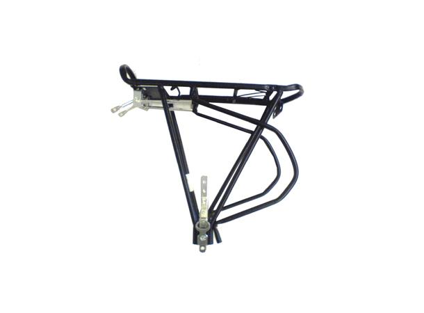 Bagasjebrett bak justerbar 26-29", m/bøyle, sort, alu 
